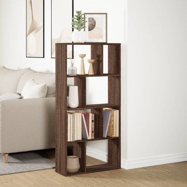 vidaXL Ράφι από καφέ δρυς, 60x20x120 εκ., υλικό ξύλου