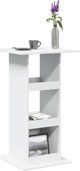 vidaXL Λευκό μπαρ τραπεζάκι με ράφια 60x60x102 cm