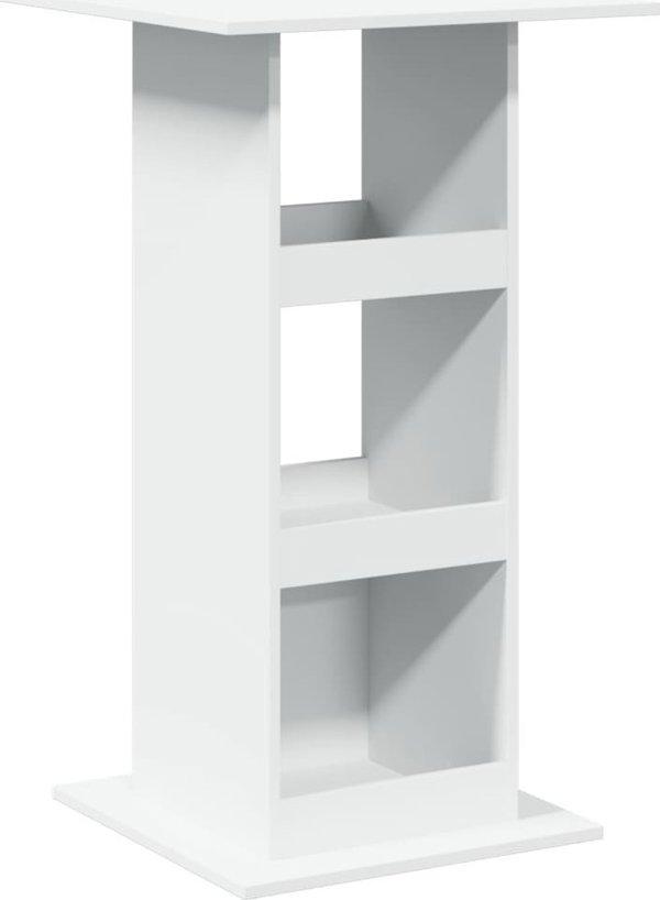vidaXL Λευκό μπαρ τραπεζάκι με ράφια 60x60x102 cm