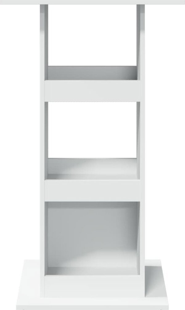 vidaXL Λευκό μπαρ τραπεζάκι με ράφια 60x60x102 cm