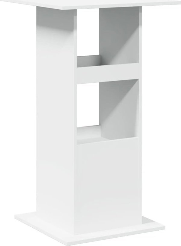 vidaXL Λευκό μπαρ τραπεζάκι με ράφια 60x60x102 cm