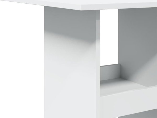 vidaXL Λευκό μπαρ τραπεζάκι με ράφια 60x60x102 cm