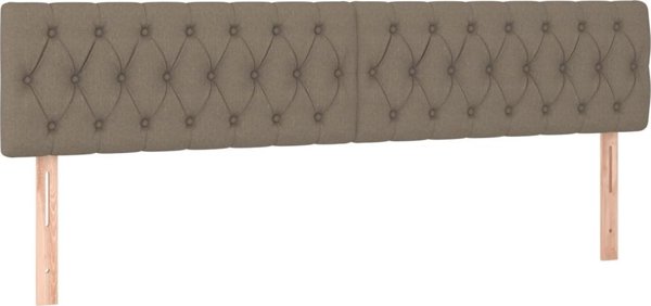 vidaXL Κεφαλάρι κρεβατιού με LED, Ταουπέ, 180x7x78/88 cm, Ύφασμα