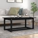 vidaXL Stolik kawowy, czarny, 110x55x45 cm, lite drewno sosnowe