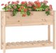 vidaXL Donica z polka 111,5x34,5x81 cm lite drewno sosnowe