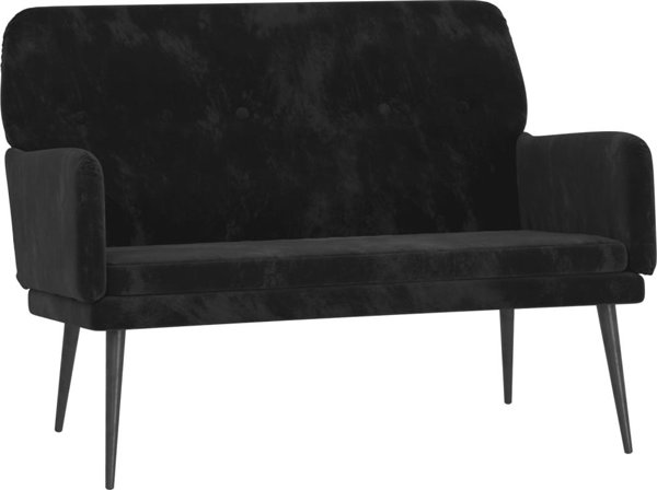 vidaXL Πάγκος, Μαύρος, 108x79x79 cm, Επενδεδυμένος με Βελούδο