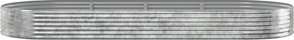 vidaXL vidaXL Donica ogrodowa, malowana proszkowo stal, 373x140x36 cm srebrna