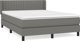 vidaXL Continental κρεβάτι με στρώμα, σκουρογρι ύφασμα 140x200 cm
