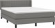 vidaXL Continental κρεβάτι με στρώμα, σκουρογρι ύφασμα 140x200 cm