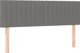 vidaXL Continental κρεβάτι με στρώμα, σκουρογρι ύφασμα 140x200 cm