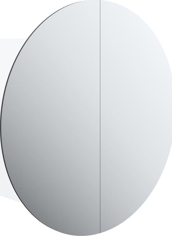 vidaXL Ντουλάπι μπάνιου με καθρέφτη και LED, λευκό, 47x47x17.5 cm