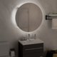 vidaXL Ντουλάπι μπάνιου με καθρέφτη και LED, λευκό, 47x47x17.5 cm