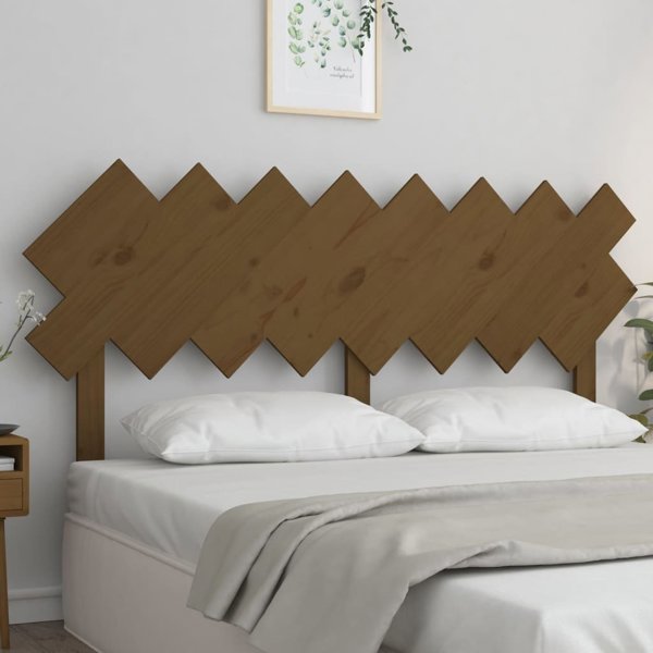 vidaXL Κεφαλάρι κρεβατιού, μέλι καφέ, 159,5x3x80,5 εκ., ξύλο πεύκου