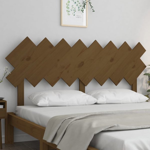 vidaXL Κεφαλάρι κρεβατιού, μέλι καφέ, 159,5x3x80,5 εκ., ξύλο πεύκου
