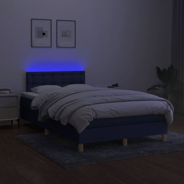 vidaXL Λουτζκο Κοντινενταλ με στρωμα, μπλε, 120x200 εκ.