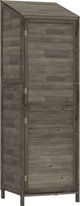 vidaXL Κουβούκλιο Κήπου, Ανθρακί, 55x52x174,5 cm, Μασίφ Ξύλο Ελάτης