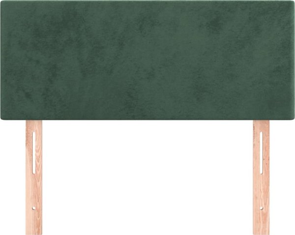 vidaXL Κεφαλάρι κρεβατιού, σκούρο πράσινο, 80x5x78/88 εκ., βελούδο