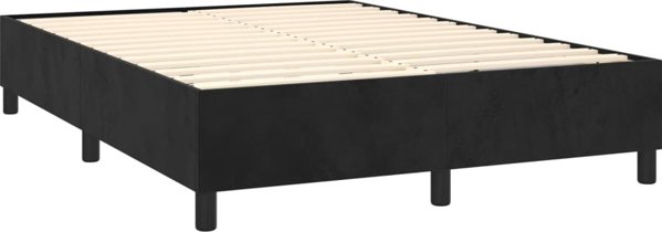 vidaXL Λουτζκο κοντινενταλ με στρωμα, μαυρο, 140x200 cm, ακαμιτ
