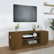 vidaXL Μονάδα για τηλεόραση μελι-καφέ 110x35x40,5 εκ. από μασίφ πευκοξύλο