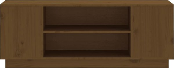 vidaXL Μονάδα για τηλεόραση μελι-καφέ 110x35x40,5 εκ. από μασίφ πευκοξύλο