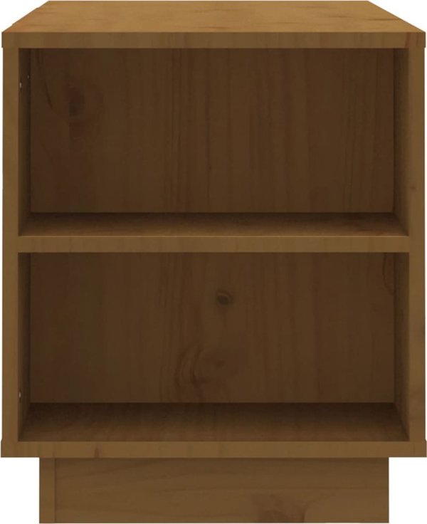 vidaXL Μονάδα για τηλεόραση μελι-καφέ 110x35x40,5 εκ. από μασίφ πευκοξύλο