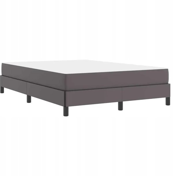 vidaXL Πλαίσιο κρεβατιού με στρώμα Γκρι 140 x 200 cm ύφασμα