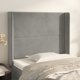 vidaXL Zaglowek uszak jasnoszary 103x16x118/128 cm aksamit