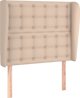 vidaXL Ανατομική κεφαλάρα τύπου uszak, cappuccino, 83x23x118/128 εκ., δερματίνη