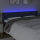 vidaXL προσκέφαλο κρεβατιού με LED, μπλε, 183x16x78/88 εκ., ύφασμα