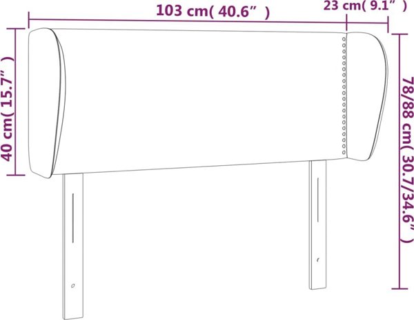 vidaXL Ζαγκλοβέκ uszak, μαύρο, 103x23x78/88 εκ., τεχνητό δέρμα