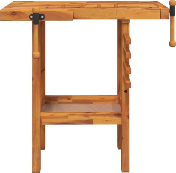 vidaXL Τραπέζι εργασίας με σφιγκτήρες, 92x48x83 εκ., ξύλο ακασίας