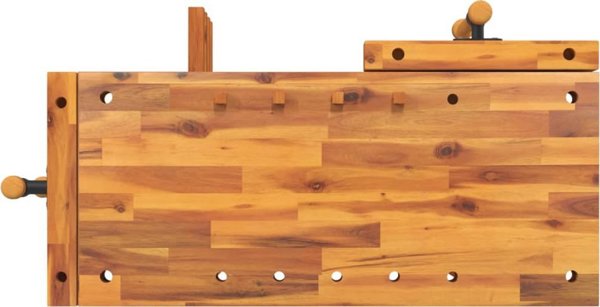 vidaXL Τραπέζι εργασίας με σφιγκτήρες, 92x48x83 εκ., ξύλο ακασίας