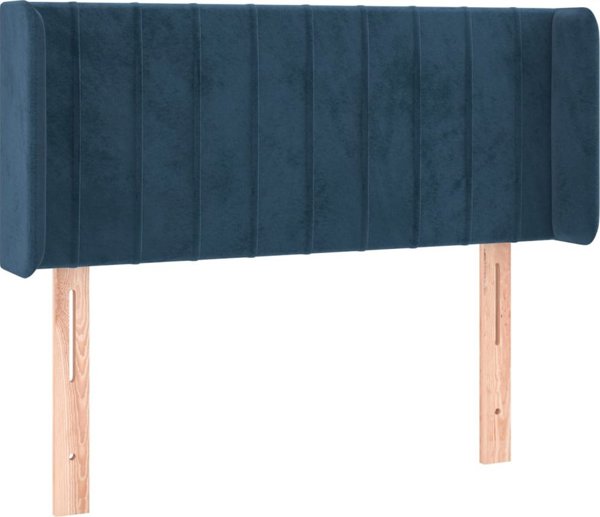 vidaXL Zaglowek uszak ciemnoniebieski 83x16x78/88 cm aksamit