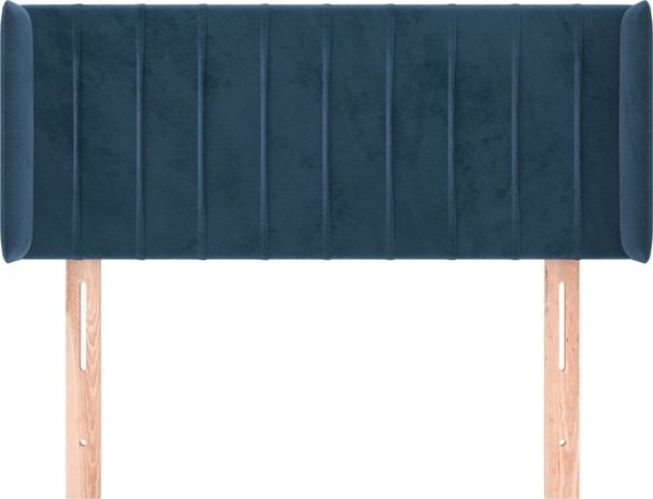 vidaXL Zaglowek uszak ciemnoniebieski 83x16x78/88 cm aksamit