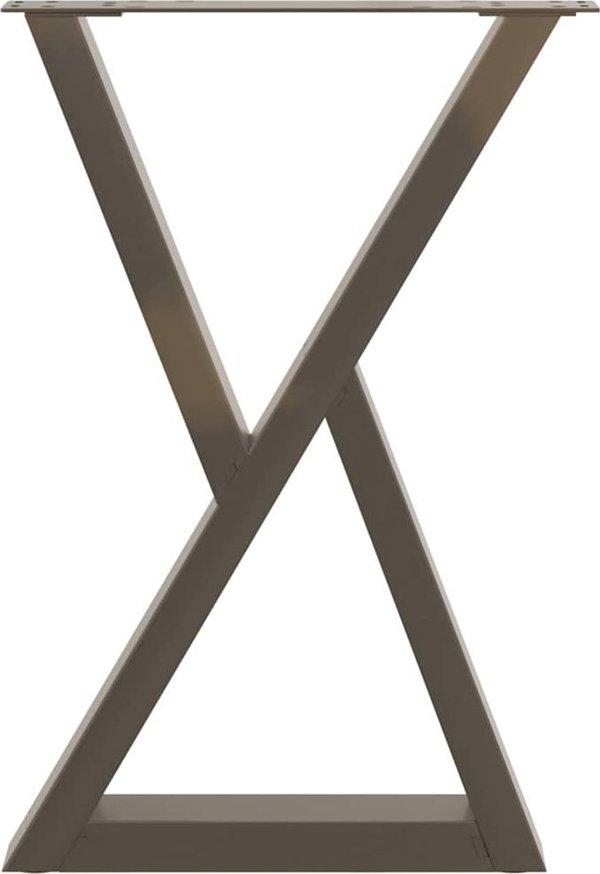vidaXL Ποδια τραπεζιου, 2 τεμ., φυσικο ατσάλι