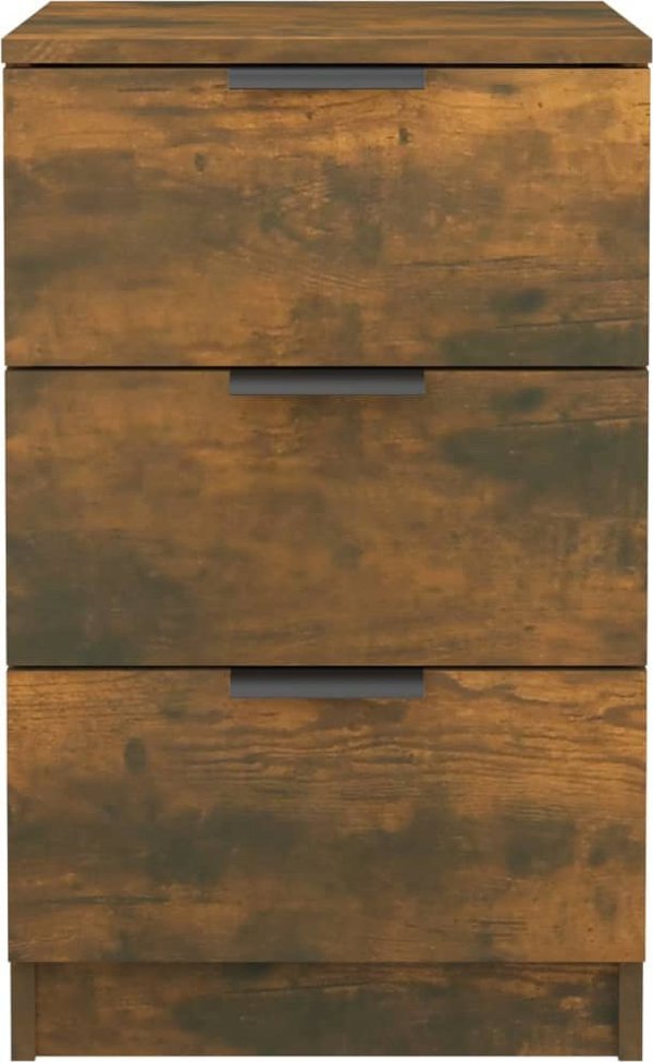 Κομοδίνα vidaXL 2 τεμ., καπνισμένος δρυς, 40x36x65 cm