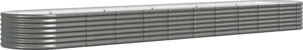 vidaXL vidaXL Donica ogrodowa, malowana proszkowo stal, 440x80x36 cm, szara