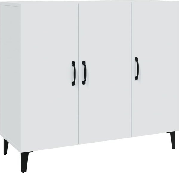 vidaXL Szafka, λευκή, 90x34x80 εκ, υλικό από ξύλο
