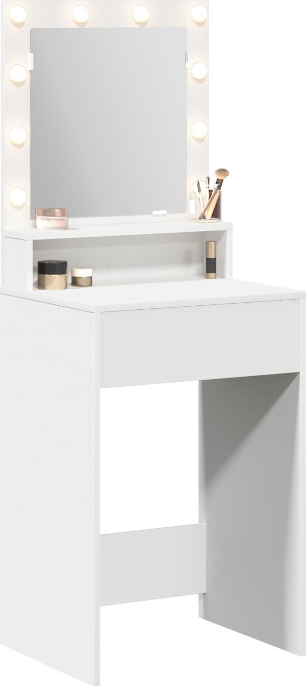 vidaXL Καθρέπτης από Λευκό Μηχανικό Ξύλο 50 x 41 x 135 cm