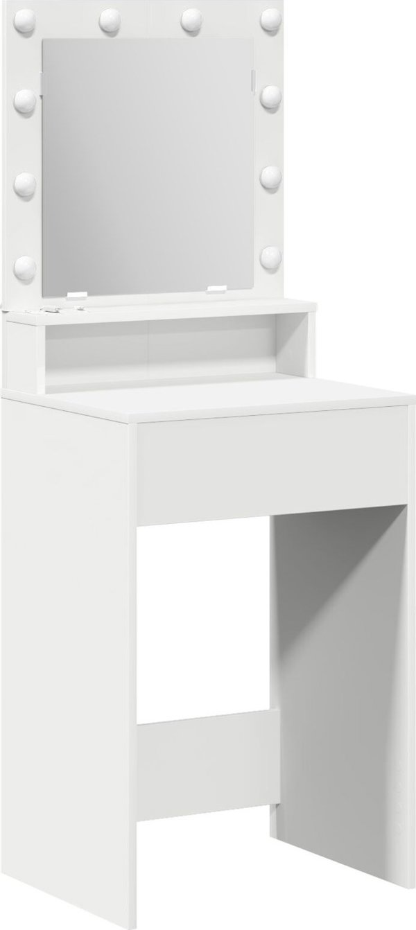 vidaXL Καθρέπτης από Λευκό Μηχανικό Ξύλο 50 x 41 x 135 cm