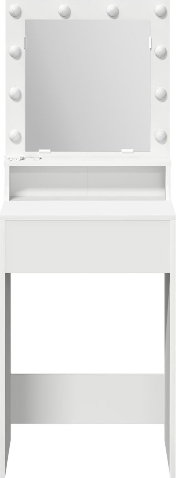 vidaXL Καθρέπτης από Λευκό Μηχανικό Ξύλο 50 x 41 x 135 cm