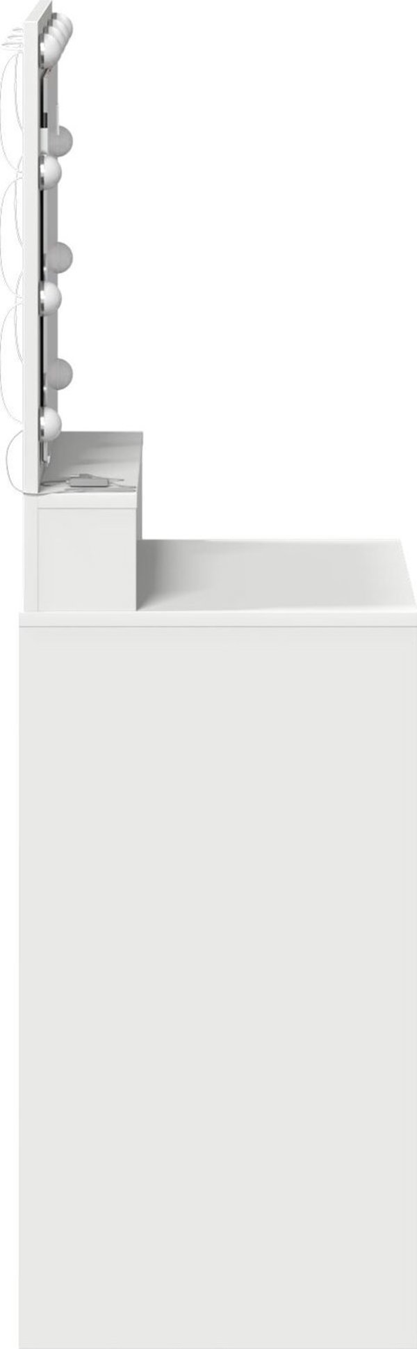 vidaXL Καθρέπτης από Λευκό Μηχανικό Ξύλο 50 x 41 x 135 cm