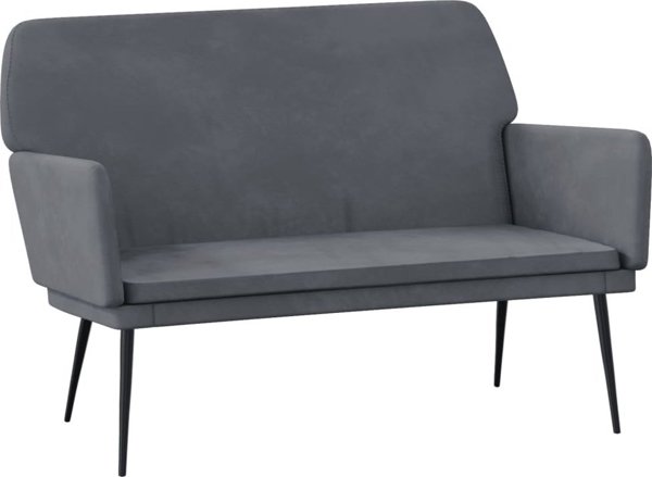 vidaXL Σκαμπό, σκουρόχρωμο γκρι, 108x79x79 εκ., με επένδυση από βελούδο