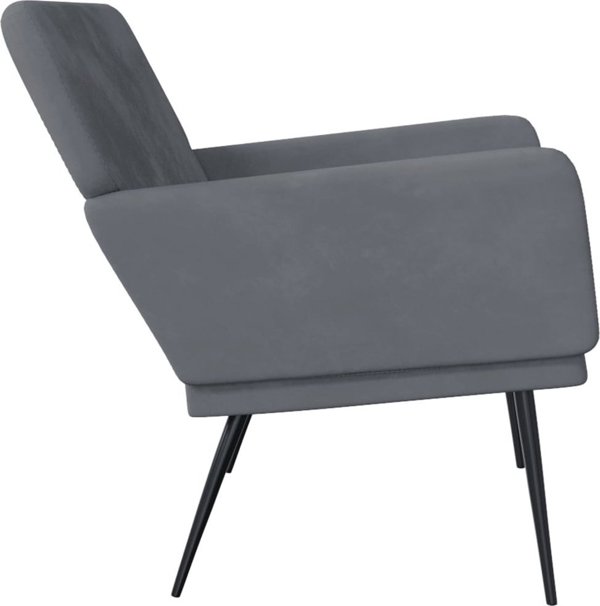 vidaXL Σκαμπό, σκουρόχρωμο γκρι, 108x79x79 εκ., με επένδυση από βελούδο