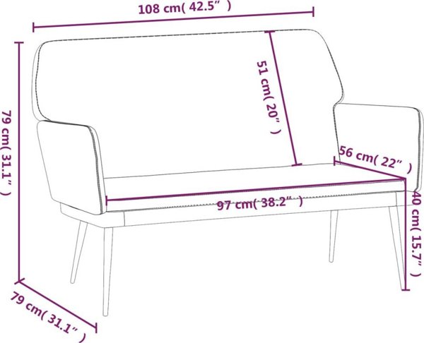 vidaXL Σκαμπό, σκουρόχρωμο γκρι, 108x79x79 εκ., με επένδυση από βελούδο