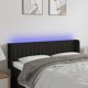 vidaXL Zaglowek do lozkou me LED, mavro, 147x16x78/88 cm, yfasma