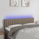 vidaXL Κεφαλάρι για κρεβάτι με LED, ταπτ, 144x5x78/88 cm, ύφασμα