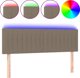 vidaXL Κεφαλάρι για κρεβάτι με LED, ταπτ, 144x5x78/88 cm, ύφασμα