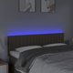 vidaXL Κεφαλάρι για κρεβάτι με LED, ταπτ, 144x5x78/88 cm, ύφασμα