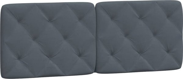 vidaXL Rama κρεβατιού με κεφαλάρι, σκούρο γκρι, 120x200 εκ., βελούδινη